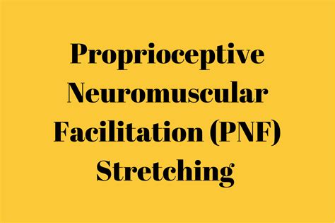 Proprioceptive Neuromuscular Facilitation Pnf Stretching Physio