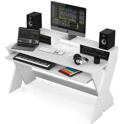 Glorious Sound Desk Pro White - Music Studio Workstation