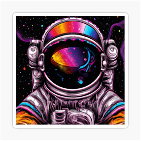 "Psychedelic Astronaut Art" Sticker for Sale by Shadowbyte91 | Redbubble