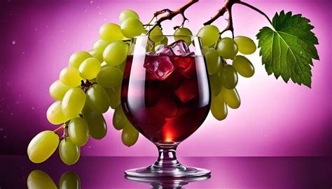 grape juice  ice premium ai generated image