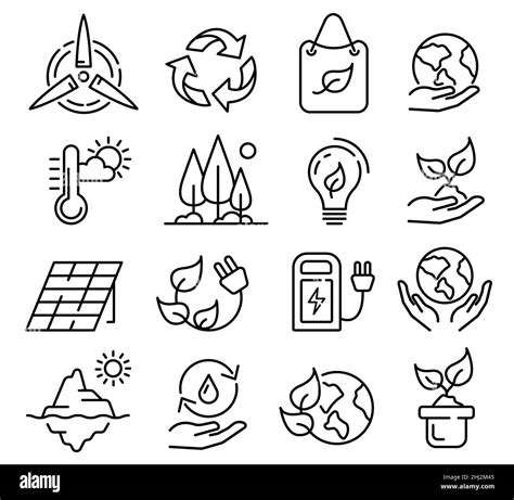 Ecology Protect Flat Icon Green Energy Pictogram For Web Line Stroke