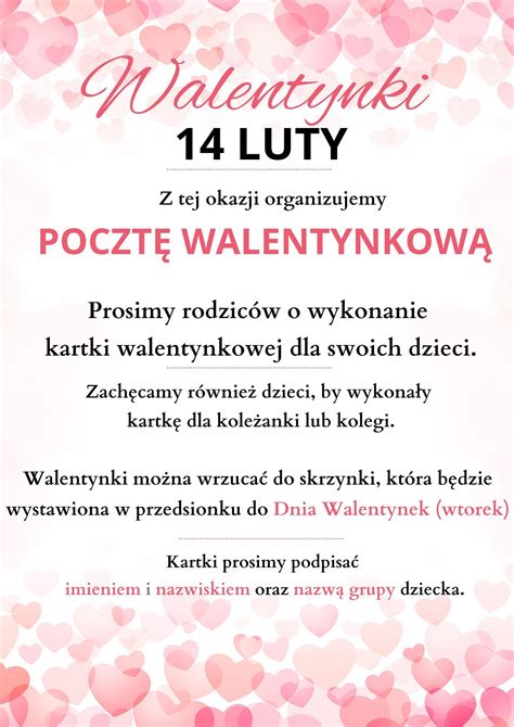 Walentynki Poczta Walentynkowa Przedszkole Nr 26 Bajkowa Kraina W