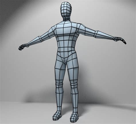 Base Mesh Low Poly Human Body 3d Model 12 Obj Blend Free3d