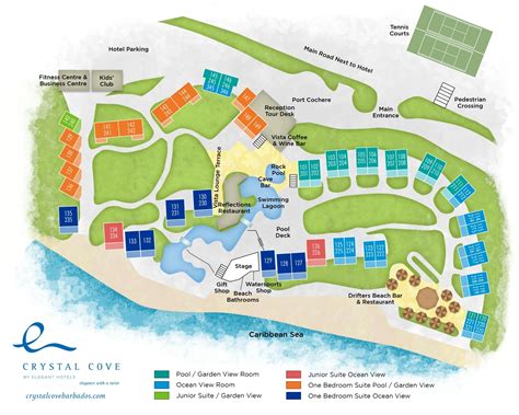 Resort Map Crystal Cove Barbados
