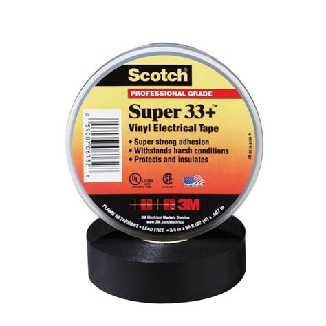 3m™ Scotch® Super 33™ Vinyl Electrical Tape 34 In X 66 Ft Mass