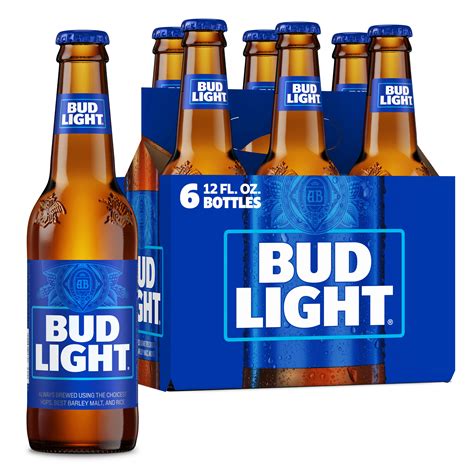 Bud Light Lager Beer Bottles 6 Pack Shop Beer At H E B