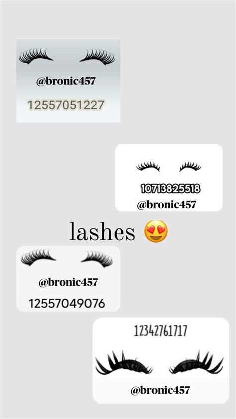 Lashes Decal Ids Roblox Girls In 2024 Roblox Bloxburg Decal Codes