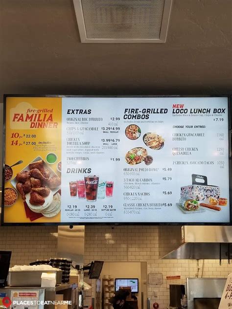 El Pollo Loco 4755 S Landing Way Tucson AZ 85714 Reviews Menu