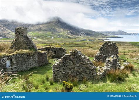 Farmhouse Ruin Overlooking Atlantic Ocean Stock Photo Image Of