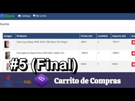 Como Crear Un Carrito De Compras En Java Web Con MySQL Tutorial