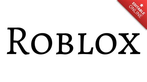 Roblox Nero Minimalista Con Caratteri Serif Su Sfondo Bianco