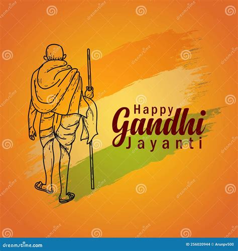 Happy Gandhi Jayanti Vector Illustration Stock Vector Illustration Of