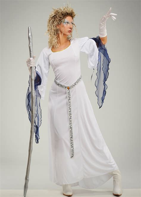 Adut Womens White Witch Narnia Style Dress