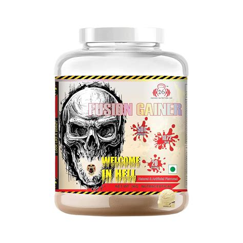 26 Inches Nutrition Inc Fusion Gainer Vanilla Flavored Weightmass Gainers 3 Kg Bulk Gainer