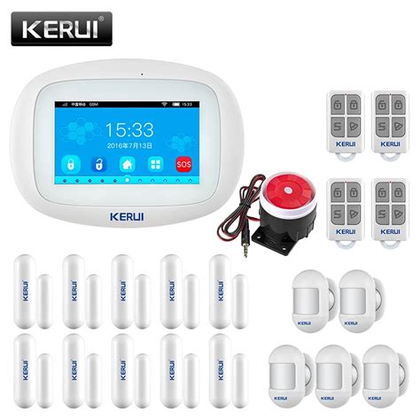 KERUI sistema de alarma K52 WIFI GSM gran pantalla táctil TFT de 4 3