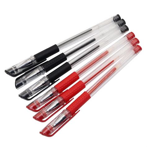 5 Pcs 0.5mm Refills Black Red Gel Pen Signing Pen Student Stationery Bullet Water based Pen ...