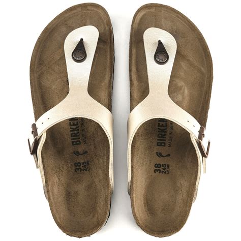 Ciabatta Infradito Birkenstock Gizeh Birko Flor Bianco Perlato