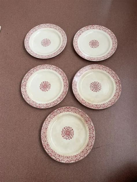 LOT DE 5 ANCIENNE ASSIETTE JULES VIEILLARD BORDEAUX Modèle Égyptien EUR