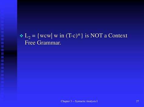 Chapter 3 Syntactic Analysis I. - ppt download