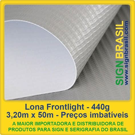 Lona Frontlight 440g para impressão digital 3 20m 3 20m x 50m