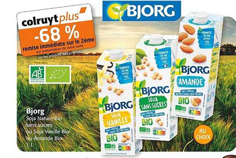 Promo Bjorg Soja Nature Bio Sans Sucres Ou Soja Vanille Bio Ou Amande