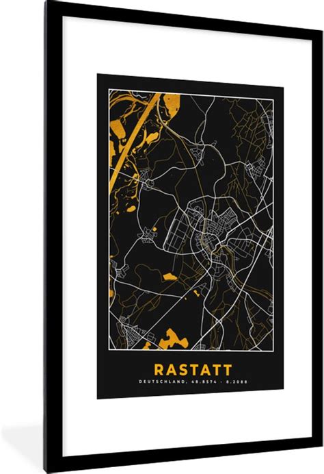 Fotolijst Incl Poster Duitsland Black And Gold Rastatt