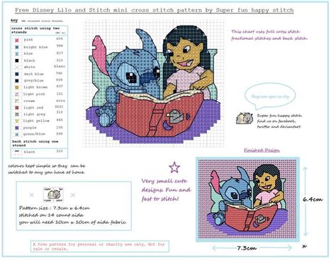 Lilo And Stitch Free Mini Cross Stitch Pattern By Squirrelystitcher On