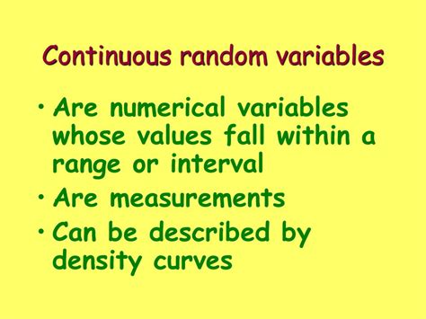 Continuous Random Variables Ppt Download