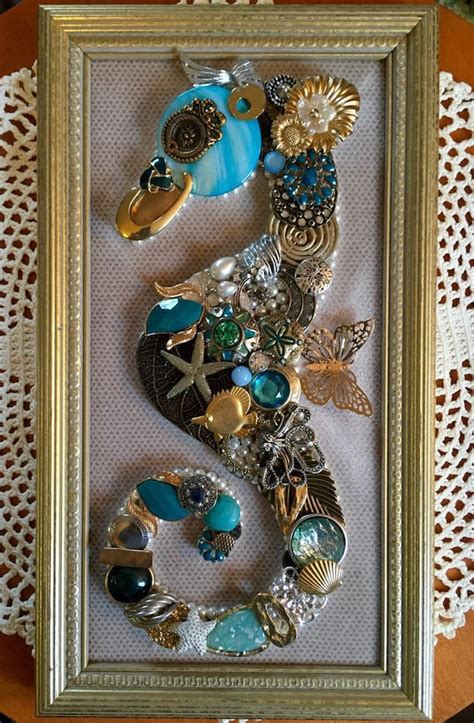 Beautiful Vintage Jewelry Framed Art By Upcycledassemblage On Etsy