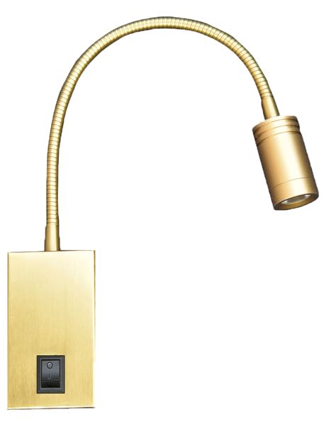 Arandela De Cabeceira Flex Vel Dourado Led W K Bivolt Paris Luz