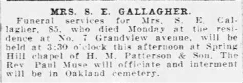 Sarah Elizabeth Whitehead Gallagher 1849 1934 Find A Grave Memorial