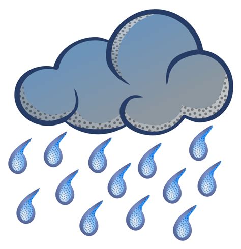 Clipart - rain - coloured