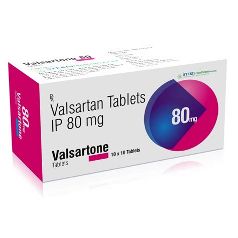 VALSARTONE 80H Valsartan Tablet 80 Mg Steris Healthcare 10x10 Tabs At