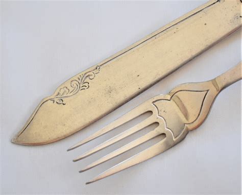 Antique Fish Knives And Forks James Dixon And Sons Etsy