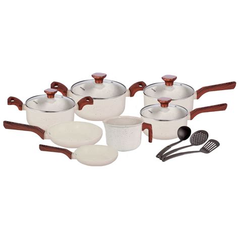 Mimo Style Jogo De Panelas Ceramica 10 Pecas Inducao Pratic Cook Marmol