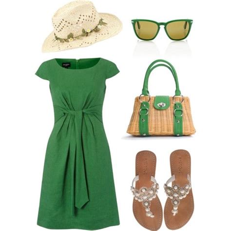 Green And White Summer Dress White Dress Summer Fashion Green Summer