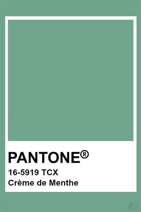 Pantone Crème de Menthe Pantone color Pantone colour palettes