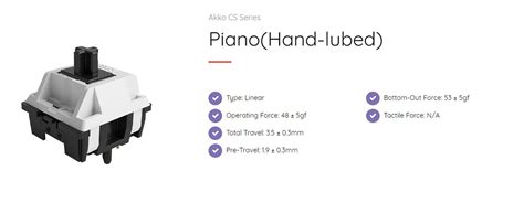 AKKO CS switch Piano Lubed 5 pin 45 switch Đỗ Gia Computer