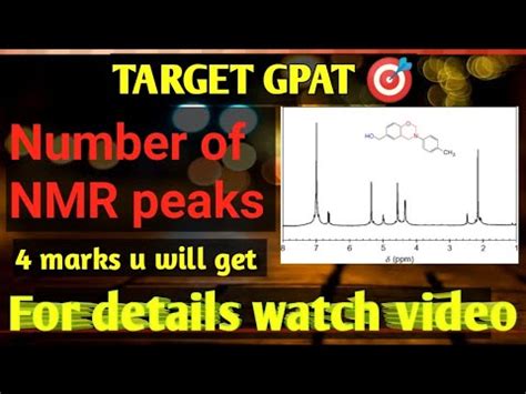 How To Find Out Nmr Peaks Target Gpat Youtube