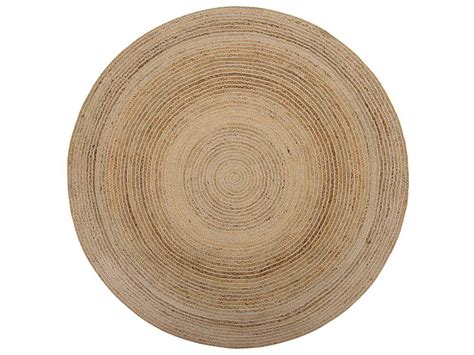 Teppich Jute Beige ⌀ 140 Cm Akbelen Belianide