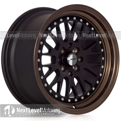 Avid1 Wheels Av 12 16x8 4x1004x1143 Flat Blackbronze Rims Et25