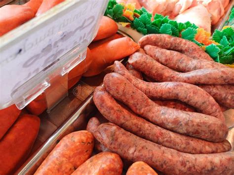 Selection Of High Quality Meat Products Of Sausages Chicken Lamb Pork