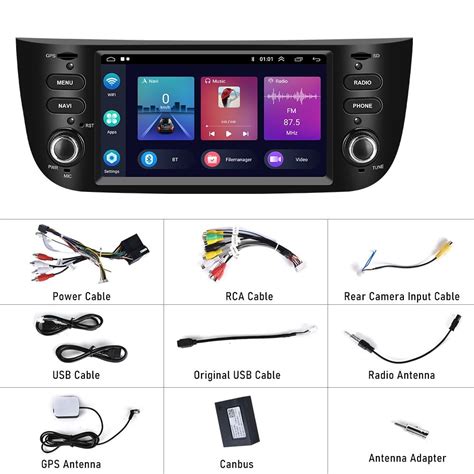 Rádio android 2din Fiat punto Linea carplay gps android auto NOVO Rio