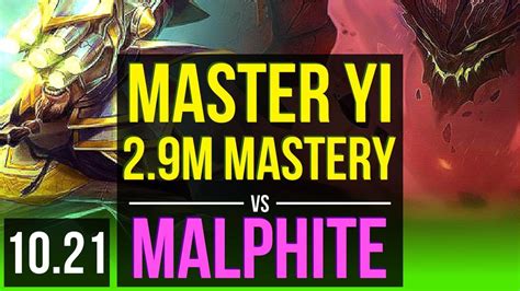 MASTER YI Vs MALPHITE JUNGLE 2 9M Mastery Quadra Legendary 300