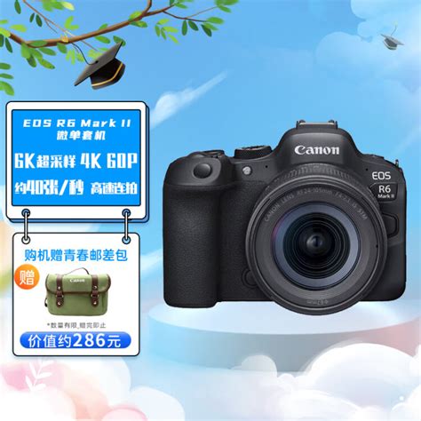 佳能（canon）eos R6 Mark Ii R6二代 新标准全画幅微单相机r62 24 105 Stm标准镜头套装【图片 价格 品牌 评论】 京东