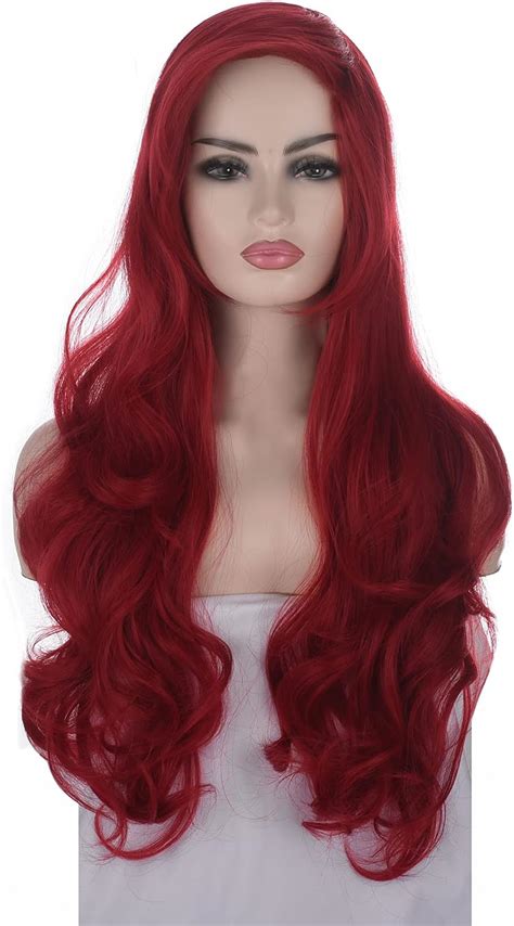 Sisirukou Women Long Brown Wavy Princess Wigs Halloween Cosplay Costume Wig