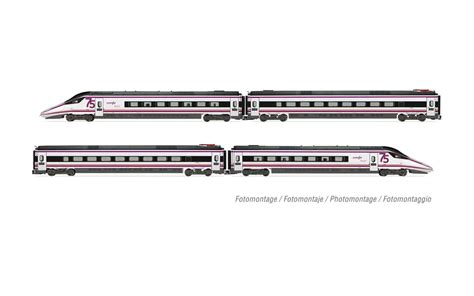 RENFE TREN ALTA VELOCIDAD S 114 PANTONE 4 COCHES SERIE HOBBY