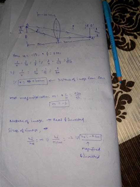 A 20 Cm Tall Object Is Placed Perpendicular To The Principal Axis Of A