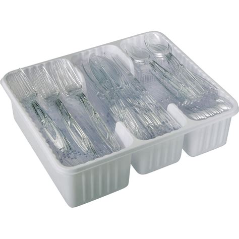 Jarden Home Brands Heavy Duty Clear Plastic Cutlery Set Lowe