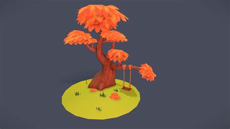 Stylized Tree With Swing 3d Model By Juans F6d26fb Sketchfab